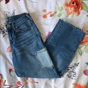 Authentic True Religion HW Cropped Straight Jeans